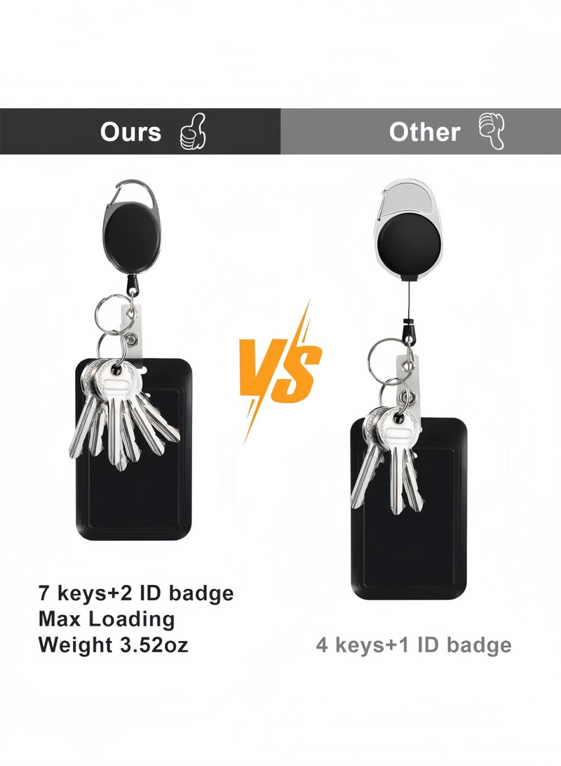 حامل شارة هوية قابل للسحب مع حبل قابل للفصل، بكرة شارة شديدة التحمل، سلسلة مفاتيح قابلة للفصل، حامل بطاقات السفن السياحية، للممرضات والمعلمين وموظفي الامن للنساء والرجال - Image 4