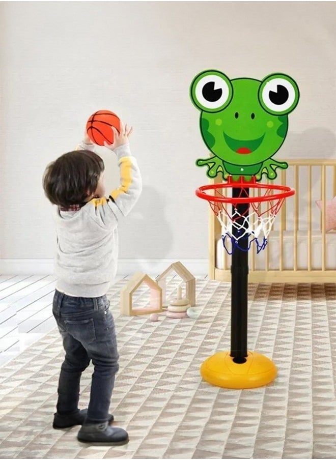 JOGAMS Kids Basketball Stand Indoor Outdoor Home Basketball Shooting Height Adjustable Sports Toy with 1 Ball and Air Pump  - Image 1