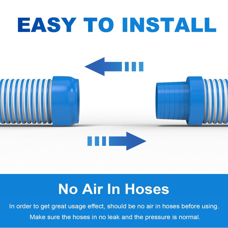 Poolvio Pool Vacuum Hose 26 Feet (8 x 40 Inch), 1.5 Inch Cuffs, Compatible with Most Inground Automatic Cleaners - Image 4