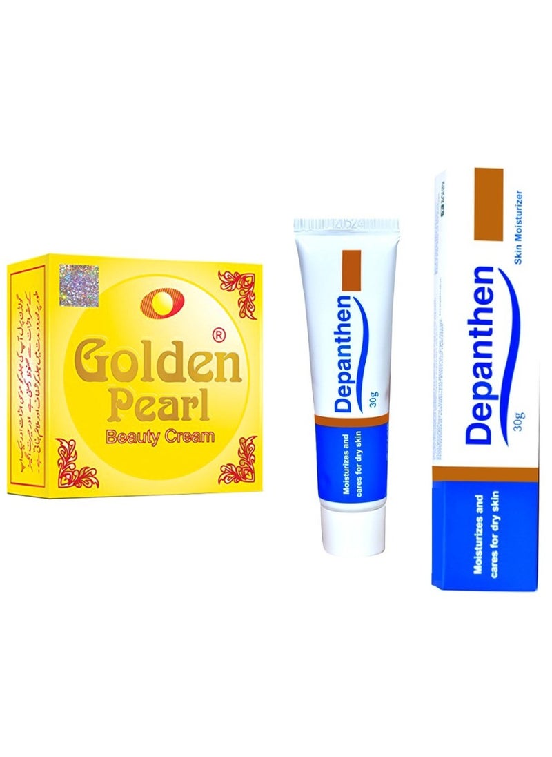 Depanthen - Skin Moisturizing Cream 30gr And Golden Pearl Beauty Cream Pearl 28g - Image 1