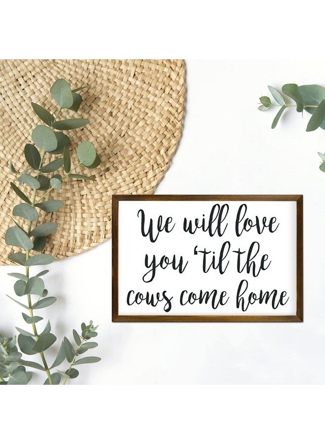 ArogGeld We Will Love You Til The Cows Come Home, Farm Theme Nursery Decor, Farmhouse Nursery Sign, Baby Boy Gift 12x8in - Image 5