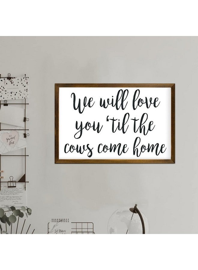 ArogGeld We Will Love You Til The Cows Come Home, Farm Theme Nursery Decor, Farmhouse Nursery Sign, Baby Boy Gift 12x8in - Image 3