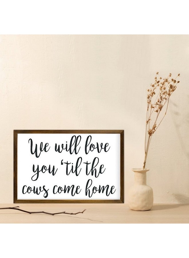 ArogGeld We Will Love You Til The Cows Come Home, Farm Theme Nursery Decor, Farmhouse Nursery Sign, Baby Boy Gift 12x8in - Image 4