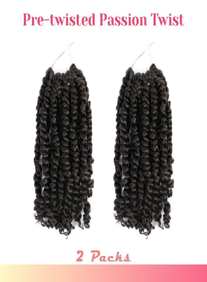 بوهوبابي شعر كروشيه BOHOBABE مجدول مسبقًا بتصميم Passion Twist، طوله 10 بوصات، قصير، مع حلقات مسبقة، عبوتان (1B) - Image 5