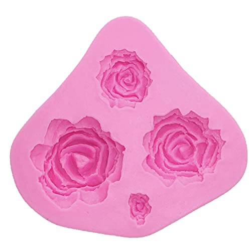 AMZTOART 1pc 3D Rose Flower Shape Silicone Soap Mold Form Chocolate Cake Mold Handmade Diy Fondant Decoration Soap Making Tools (0116) - Image 3