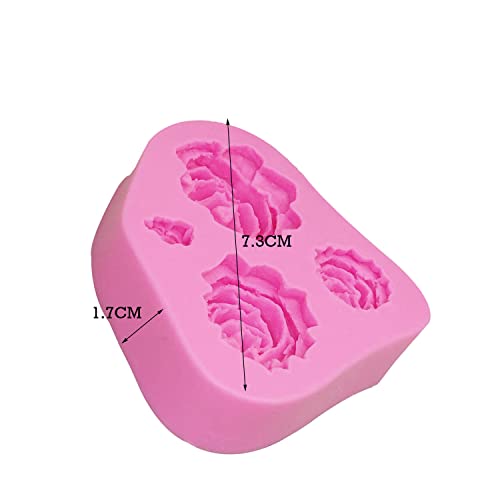 AMZTOART 1pc 3D Rose Flower Shape Silicone Soap Mold Form Chocolate Cake Mold Handmade Diy Fondant Decoration Soap Making Tools (0116) - Image 5