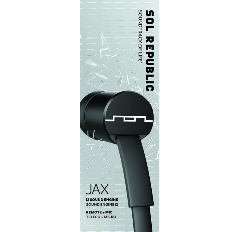 SOL REPUBLIC سماعات أذن سلكية SOL REPUBLIC Jax بزر واحد، متوافقة مع أندرويد، كابل غير متشابك، عزل صوت داخل الأذن، 4 أحجام لرؤوس الأذن، رائعة للمكالمات، سوداء - Image 5