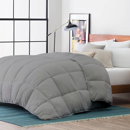 Razzai All-Season Comforter 220 GSM | Super Soft Fluffy & Lightweight Comforter Double Bed Comforter (90" x 100" Inches/228cm x 254cm) - Double Bed Comforter | Silver - Image 2