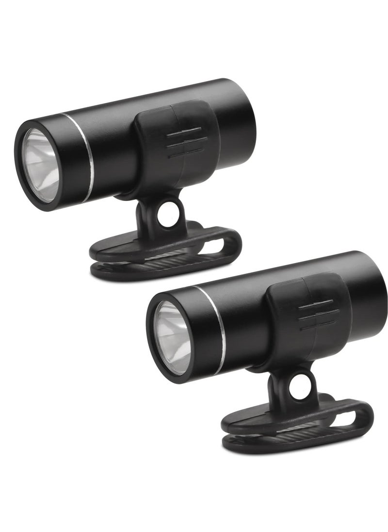Excefore Mini Working Flashlight, 2 Pcs Portable LED Shoe Light, Flashlight with Clip, Rechargeable Adjustable 200 Lumens Flashlight, for Camping, Hiking, Emergency, Hurricane, Fishing, Power Outage  - Image 1