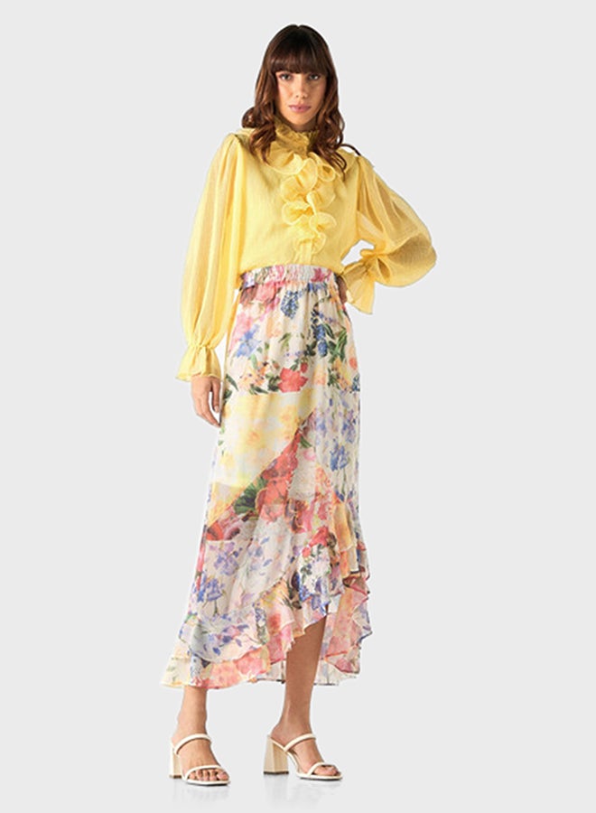 2Xtremz Floral Printed High Wait Skirt - Image 4