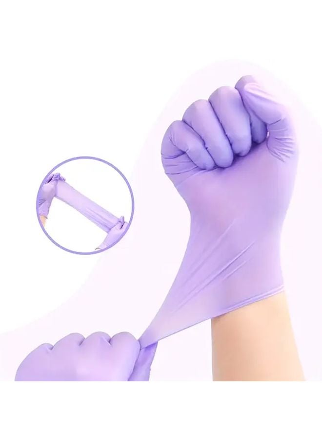 70 Pcs Light Purple Nitrile Composite Gloves Multi Purpose Household Cleaning Size L - Image 3