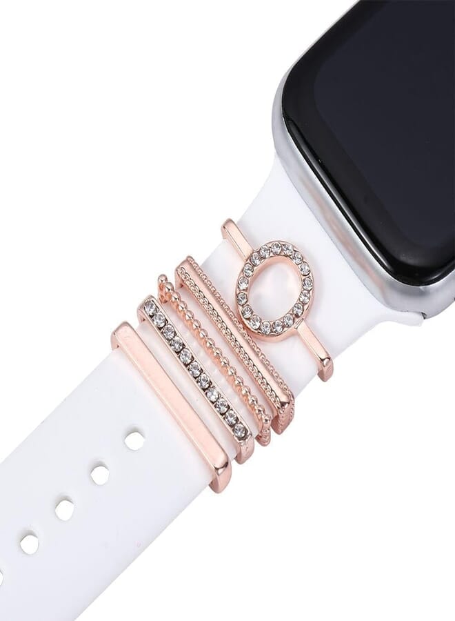 Next Next Store O Ring Accessories Compatible with iWatch Bands Series 1/2/3/4/5/6/7/8/9/Ultra/Ultra2 Samsung Galaxy Watch 5/4 Classic/Active, Initial Letter Name Accessories for Women Girls (No Band)