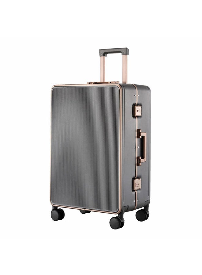 Jevi Thickened Aluminum Frame Large Capacity 24-inch Travel Luggage Suitcase With Trolley Handle For Men, Women, Students, And Business Use, Password Lock - Image 1