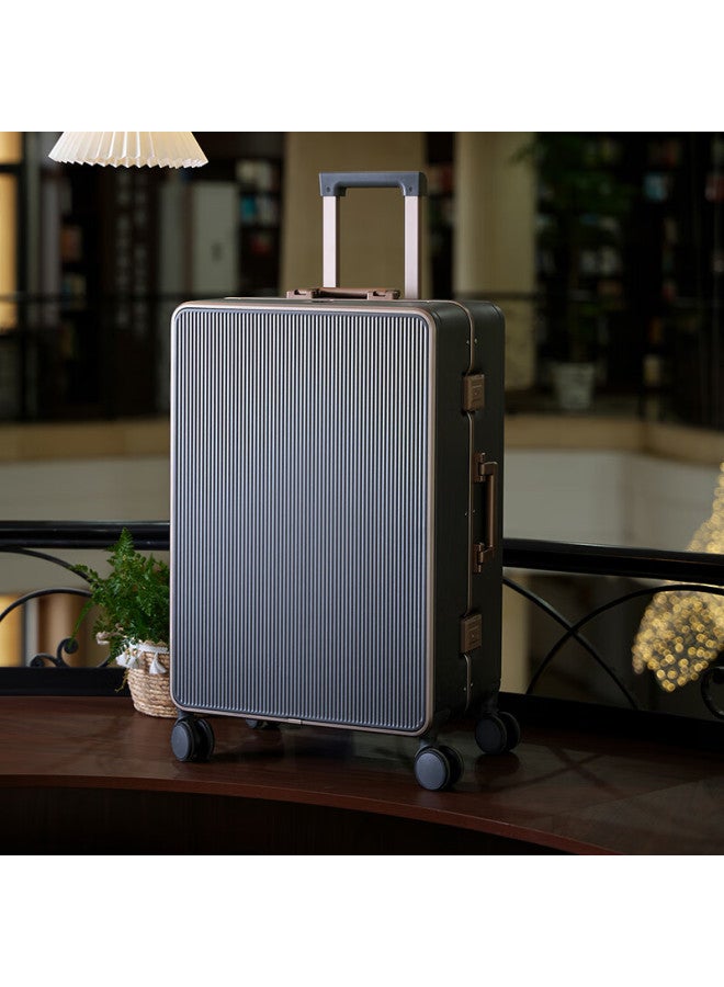 Jevi Thickened Aluminum Frame Large Capacity 24-inch Travel Luggage Suitcase With Trolley Handle For Men, Women, Students, And Business Use, Password Lock - Image 2