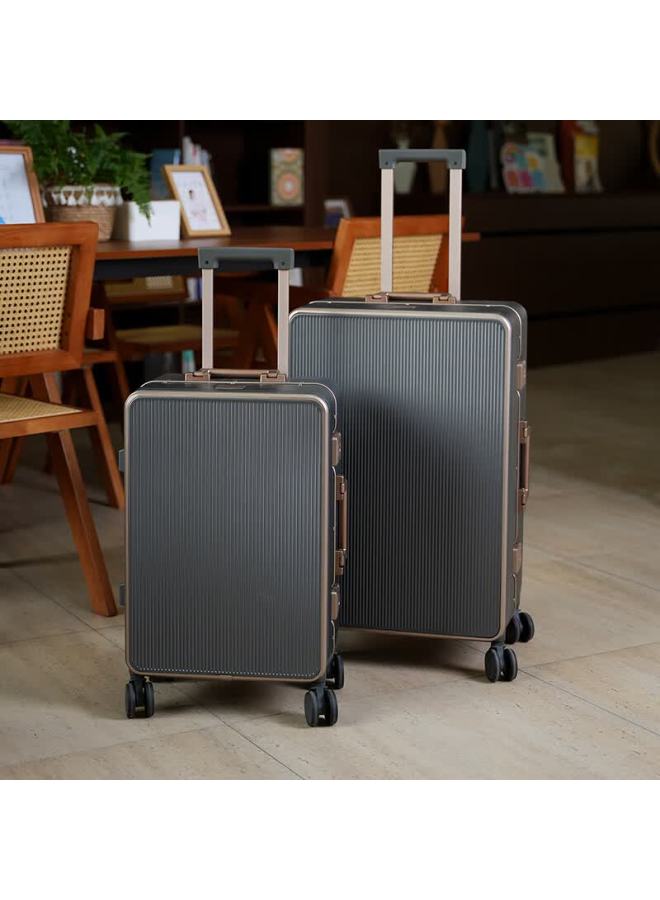 Jevi Thickened Aluminum Frame Large Capacity 24-inch Travel Luggage Suitcase With Trolley Handle For Men, Women, Students, And Business Use, Password Lock - Image 4