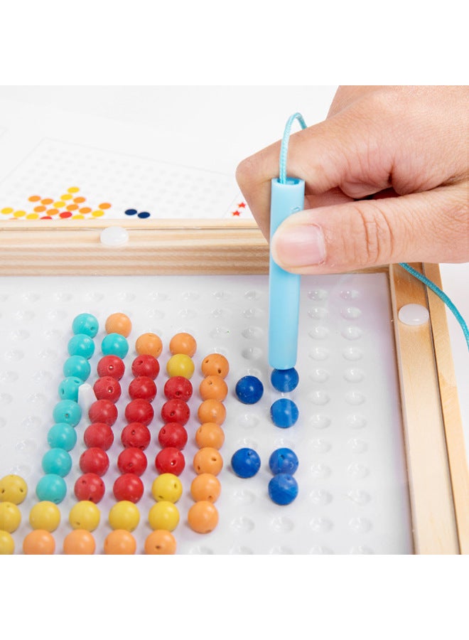 أحجية الخرز المغناطيسية التي تحمل القلم والمشي والتنسيق بين اليد والعين وتدريب التركيز للأطفال والتعليم المبكر للأطفال - اللون: MMM- أحجية الخرز المغناطيسي - Image 4