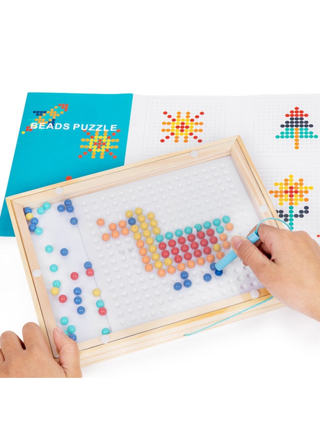 أحجية الخرز المغناطيسية التي تحمل القلم والمشي والتنسيق بين اليد والعين وتدريب التركيز للأطفال والتعليم المبكر للأطفال - اللون: MMM- أحجية الخرز المغناطيسي - Image 1