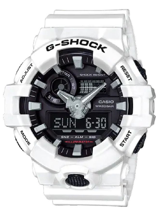G-SHOCK Men's Analog & Digital Wrist Watch White Resin GA700-7A
