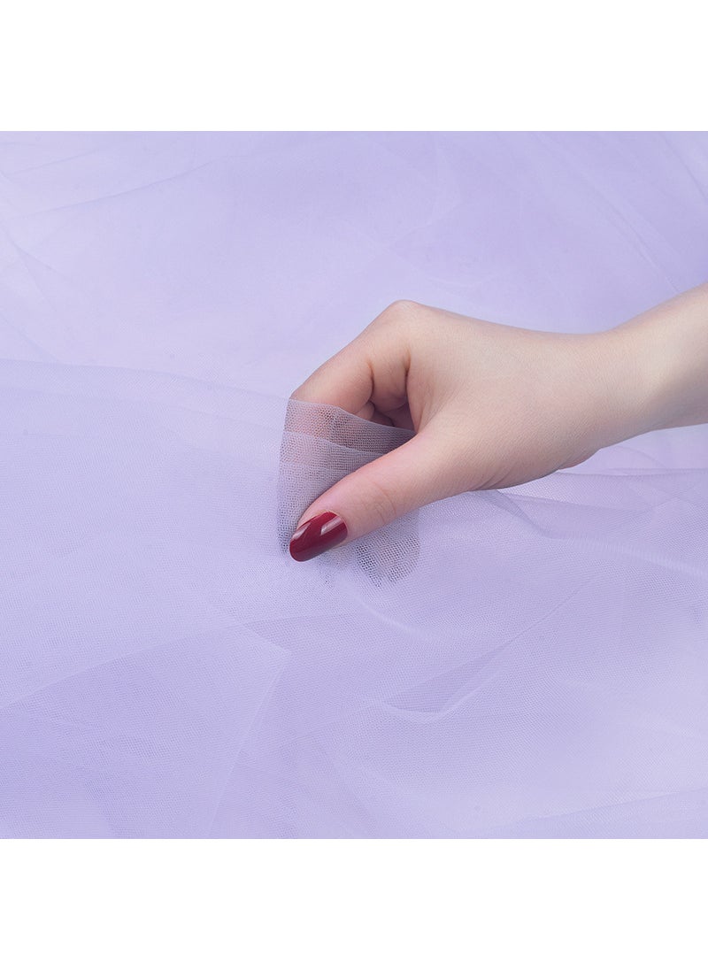 Internet Celebrous Solid Color Lace Yarn Lace Background Cloth Hippocampus Head Yarn Photographic Background Jewelry Photographic Matching Props Fairy purple 1*1.5 meters