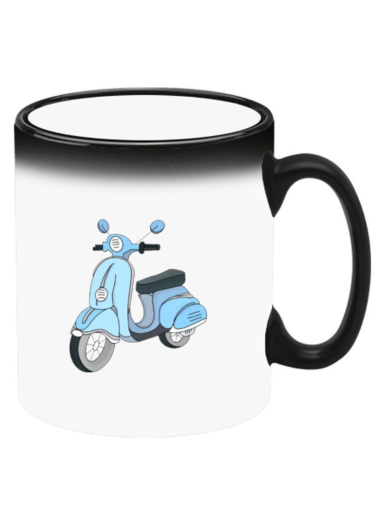 Theodor Color Changing Heat Sensitive Ceramic Mug, Image Revealed When HOT Liquid is Added! Vespa - Image 2