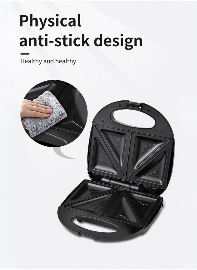 Hoffmans 6 In 1 Electric Breakfast Maker,Waffle Maker,Panini Press Grill Maker,Donut Maker,Sandwich Maker,Crepe,Omelette,Nut Maker,Snacks And Desserts,with Detachable Plates,1000W HM-3013  - Image 4