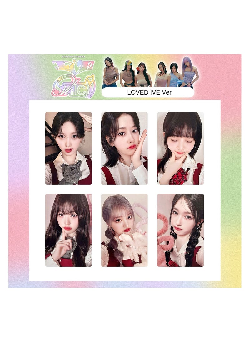 NIBEMINENT 6 Pcs Kpop IVE - IVE SWITCH Lomo Cards Card For Fans Collection Gifts
