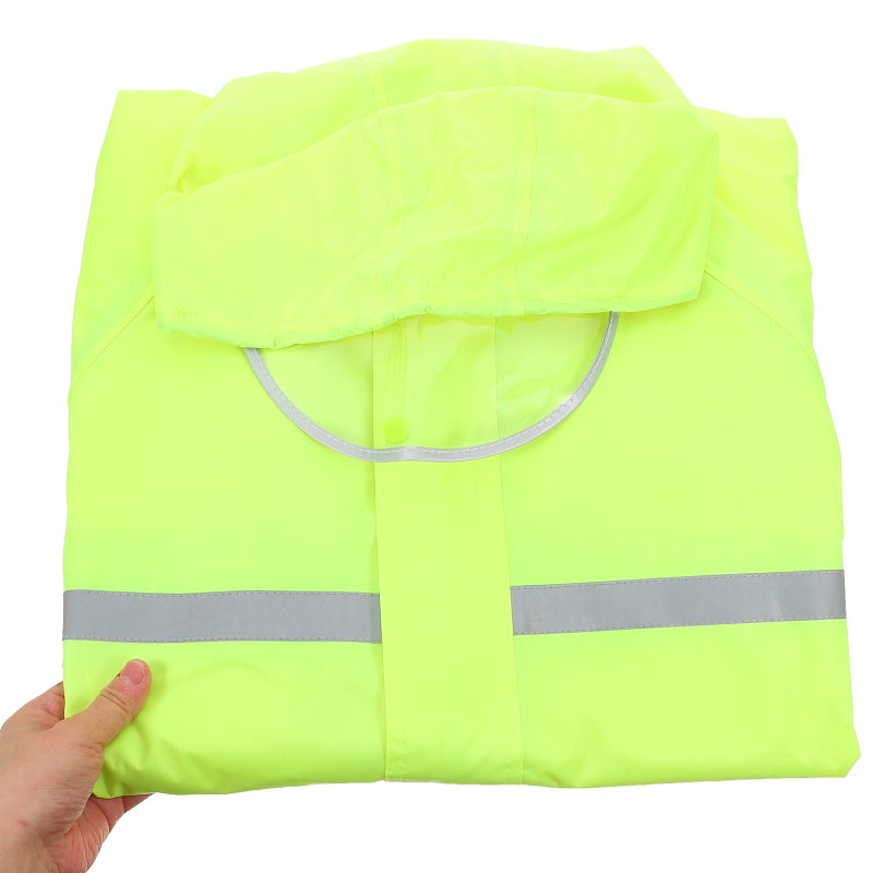 Raincoat Hooded Rain Jacket Reusable Outdoor Raincoat for Men Women Hiking Camping - Image 3
