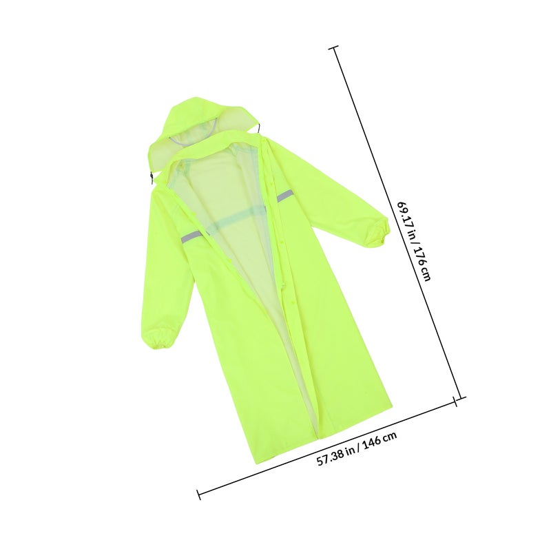 Raincoat Hooded Rain Jacket Reusable Outdoor Raincoat for Men Women Hiking Camping - Image 2