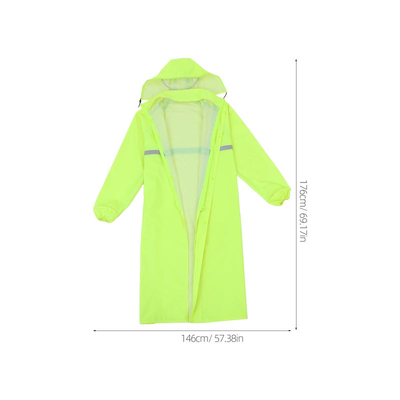 Raincoat Hooded Rain Jacket Reusable Outdoor Raincoat for Men Women Hiking Camping - Image 4