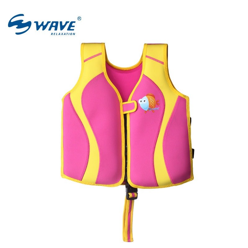 Wave Kids Life Jacket High Buoyancy Vest for Swimming Boating Flood Safety Baby Toddler - Pink