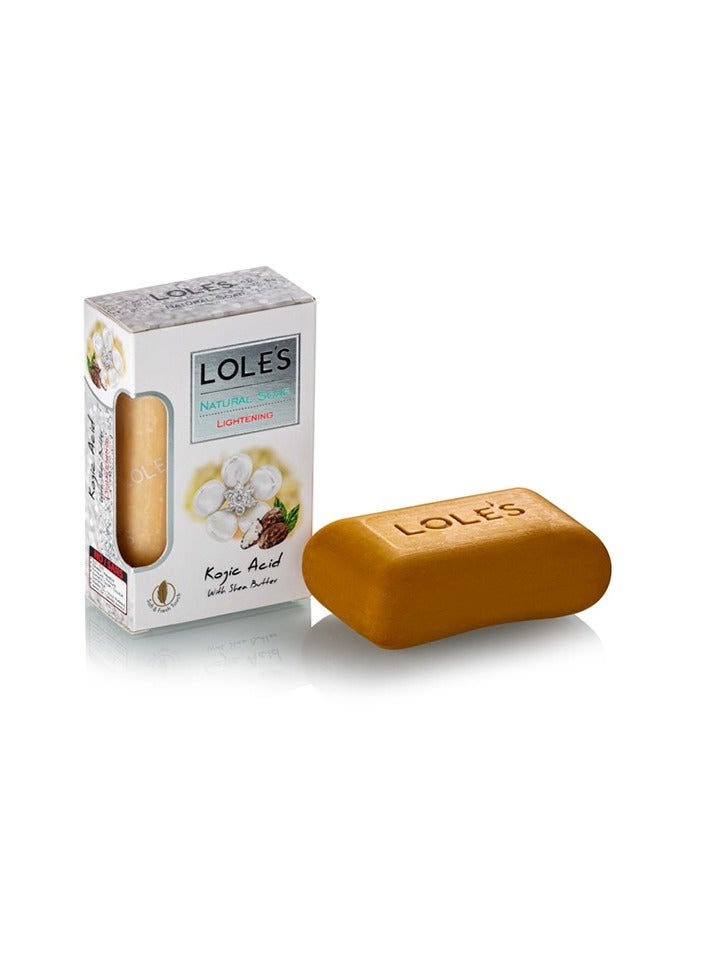 LOLE'S Luxury Pure Natural Soap, Kojic Acid with Shea Butter Beauty Bar, Skin Lightening Face Body Care, Vitamin E, Fresh Touch, Pack of 2 x 150g - Image 2