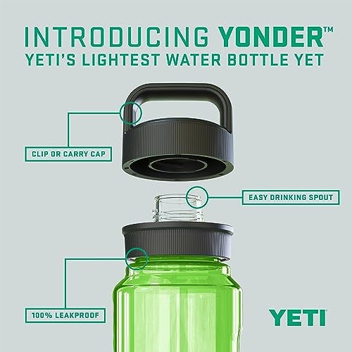 YETI Yonder 1L/34 oz Water Bottle with Leakproof Yonder Chug Cap, Power Pink - Image 2
