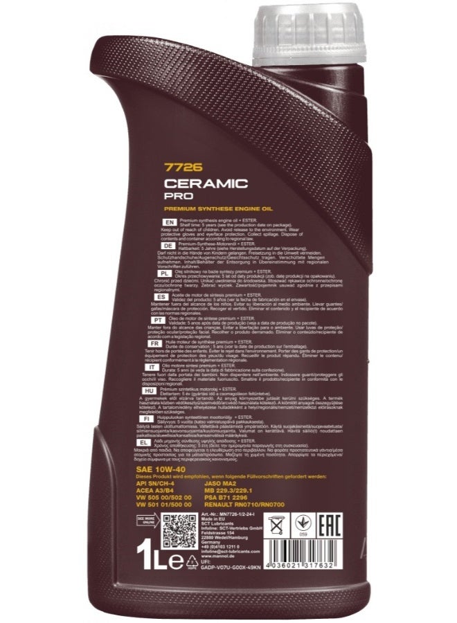 MANNOL Ceramic PRO Mannol Engine Oil 10W-40 1L - Image 2