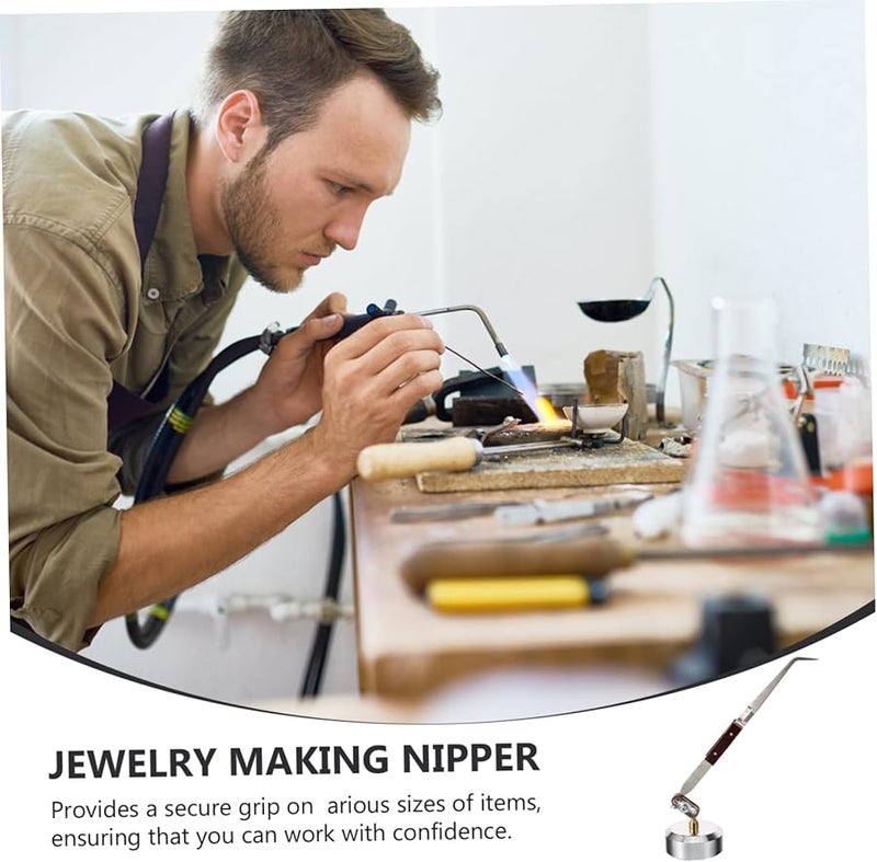 Anti Slip Rebound Clip Tweezers For Jewelry Making Soldering And Metal Craft - Image 4