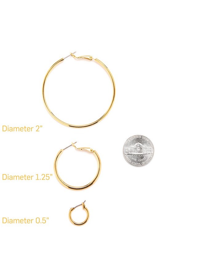 Lifetime Jewelry Hoop Earrings For Women And Men 24K Real Gold Plated (Gold)  - Image 3