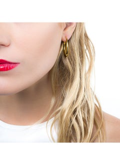 Lifetime Jewelry Hoop Earrings For Women And Men 24K Real Gold Plated (Gold)  - Image 5