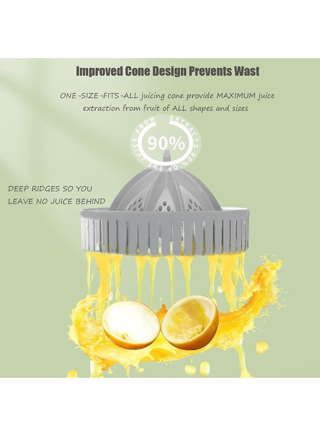 Citrus Juicer Hands Free Electric Orange Juicer, Button Easy Press Fruit and Vegetable Juicer - USB Charging Portable Electric Orange Juicer for Orange Lemon Tomato Grape - Image 3