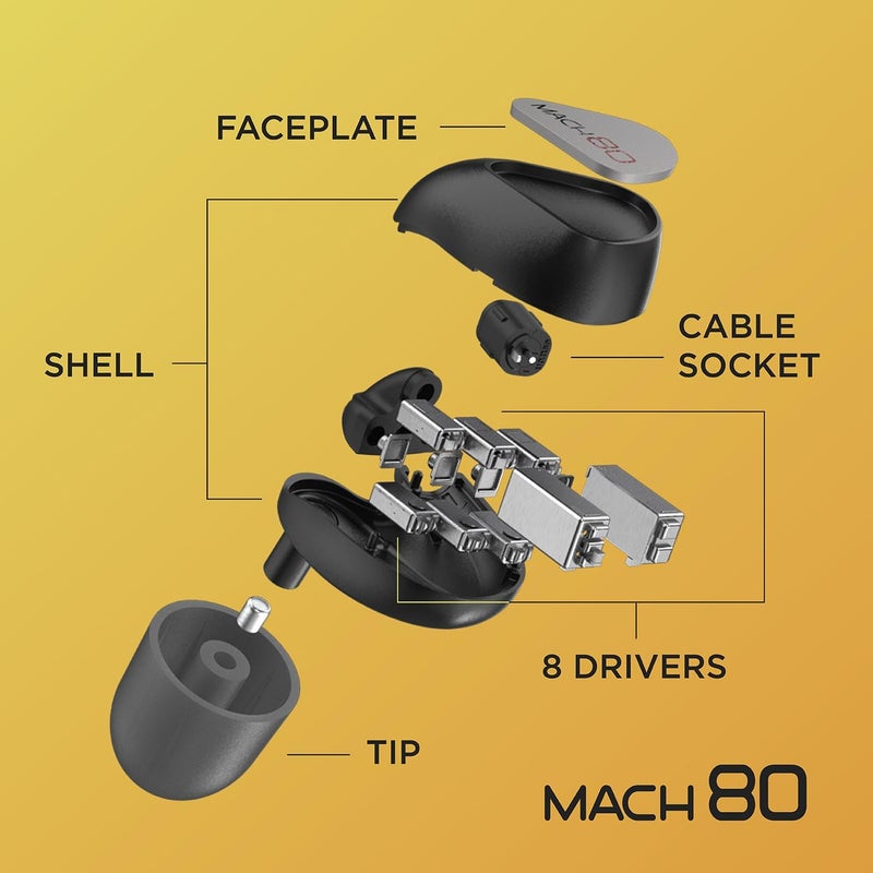 Westone Audio Mach 80 Universal Wired Iem, 8 Balanced Armature Drivers, Professional Musician Monitor Earphones - Image 3