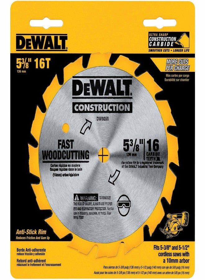 DEWALT Circular Saw Blade, 5 3/8 Inch, 16 Tooth, Wood Cutting (DW9055) - Image 2
