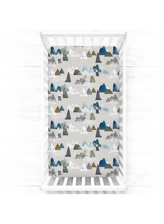 TANOFAR Mountains Baby Boy Crib Sheet Toddler Bed Sheets Soft Breathable Nursery Bedding - Image 1