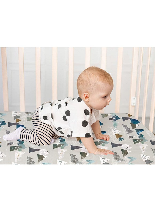 TANOFAR Mountains Baby Boy Crib Sheet Toddler Bed Sheets Soft Breathable Nursery Bedding - Image 2