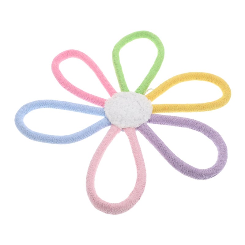 Boho Daisy Flower Wall Decor Handwoven Floral Art Rope Design Nursery - Image 2