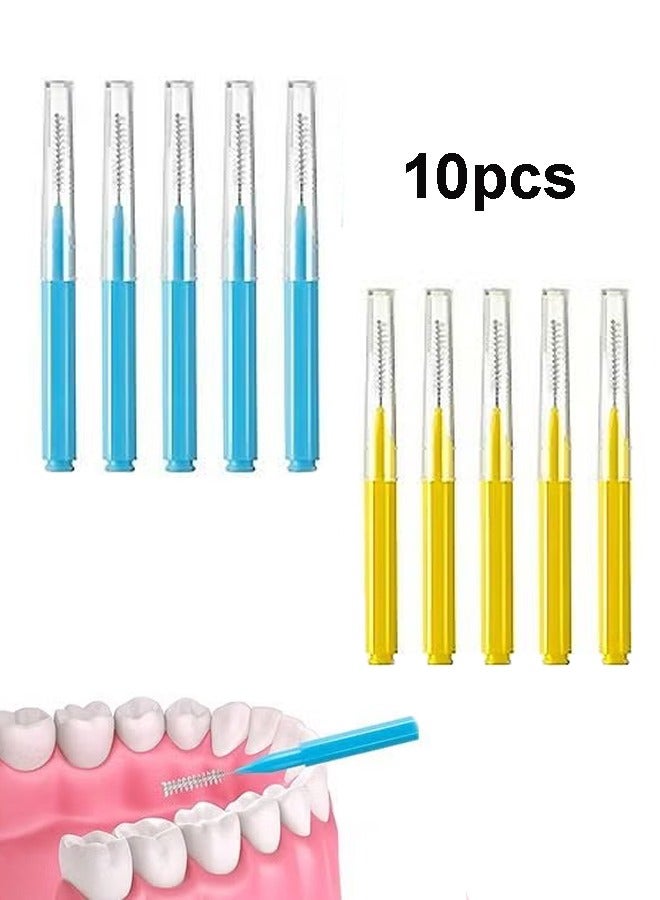 10PCS Braces Brush Teeth Flosser，Interdental Brush Braces Toothbrush Cleaning，Flosser Toothpick Cleaners Tooth Cleaning Tool for Adult - Image 1