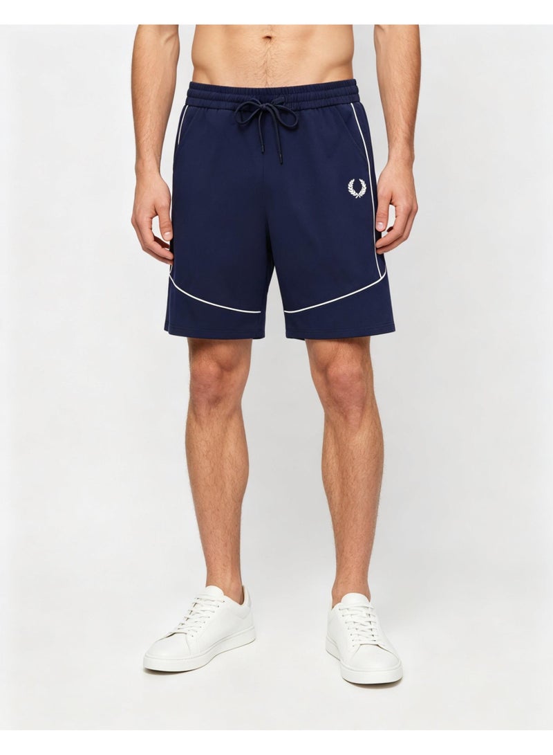 FRED PERRY men's shorts, elastic belt, loose waist and 5-inch casual shorts with side pockets, suitable for running and daily wear. - Image 2