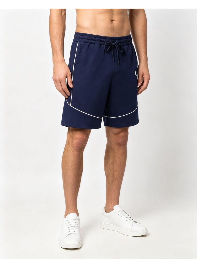 FRED PERRY men's shorts, elastic belt, loose waist and 5-inch casual shorts with side pockets, suitable for running and daily wear. - Image 4