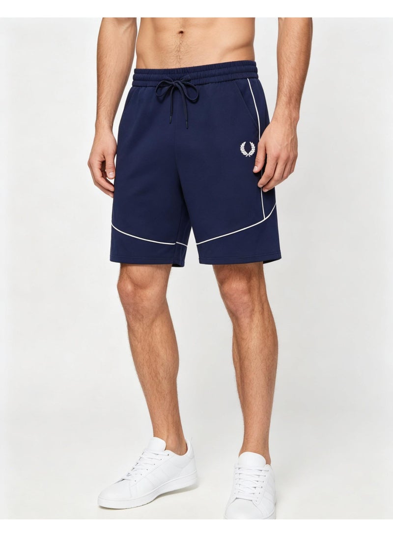 FRED PERRY men's shorts, elastic belt, loose waist and 5-inch casual shorts with side pockets, suitable for running and daily wear. - Image 5