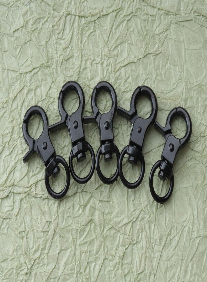Ruwado 5 Pcs Dog Tag Clips with 5 Pcs 3/4 Inch Keychain 1 Inch Keychain Multipurpose Metal Dog Tag Rings for Pet Kitten Cat Collars ID Holder Harnesses (Black) - Image 3