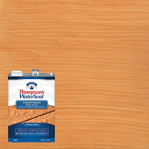 Thompson's Thompson’s WaterSeal Transparent Waterproofing Wood Stain and Sealer, Natural Cedar, 1 Gallon - Image 2