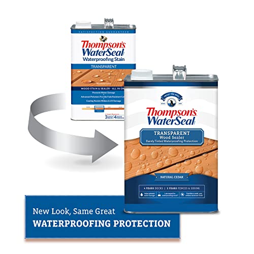 Thompson's Thompson’s WaterSeal Transparent Waterproofing Wood Stain and Sealer, Natural Cedar, 1 Gallon - Image 3