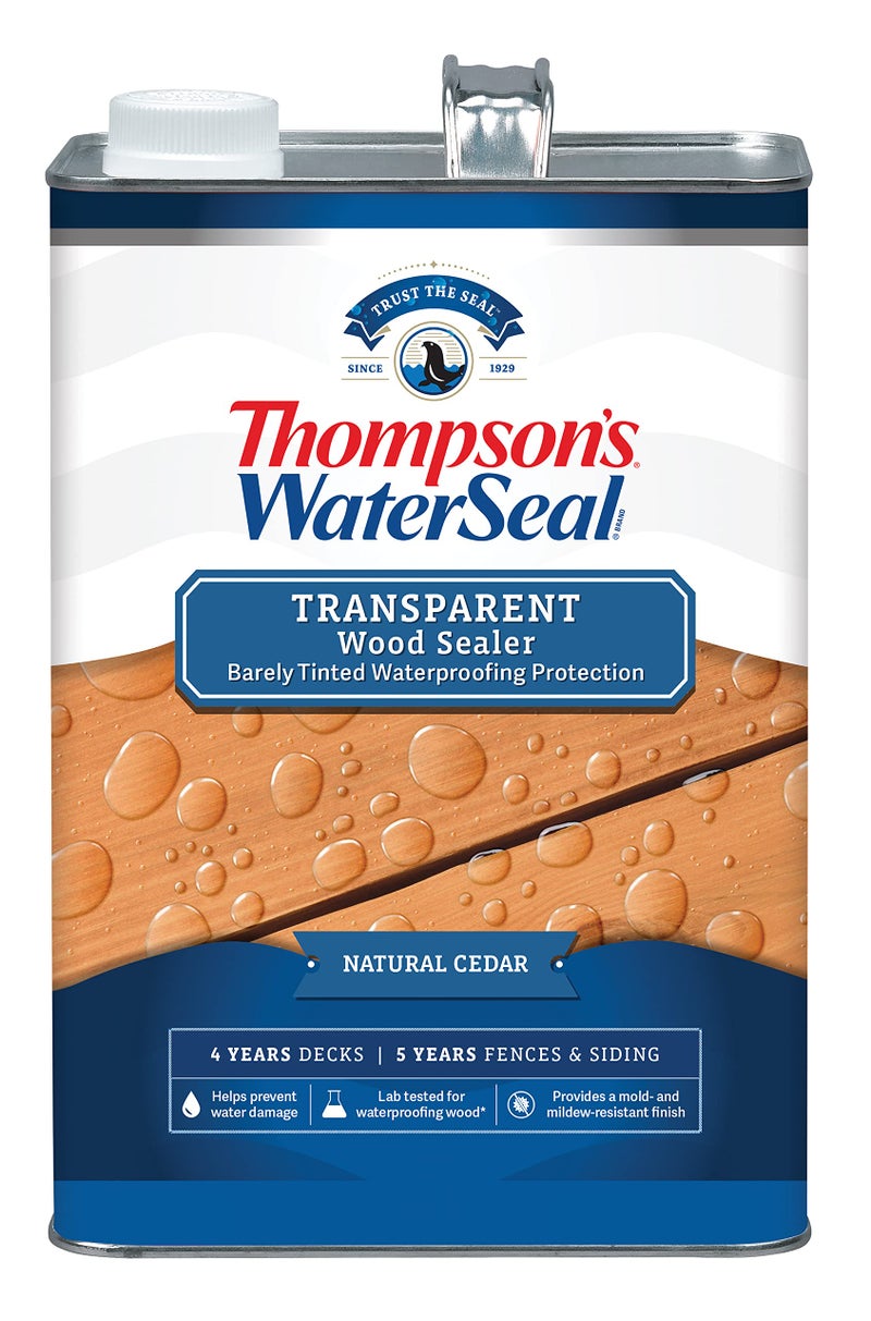 Thompson's Thompson’s WaterSeal Transparent Waterproofing Wood Stain and Sealer, Natural Cedar, 1 Gallon - Image 1